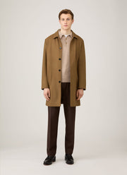 Men's Cashmere Knitted Polo Shirt in Oatmeal Melange