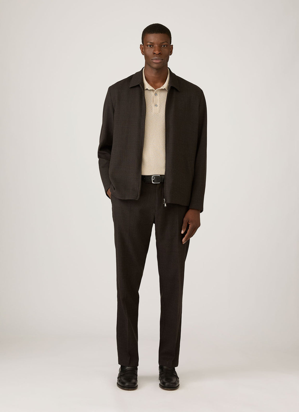 Men's Cotton Mesh Polo in Hazelwood