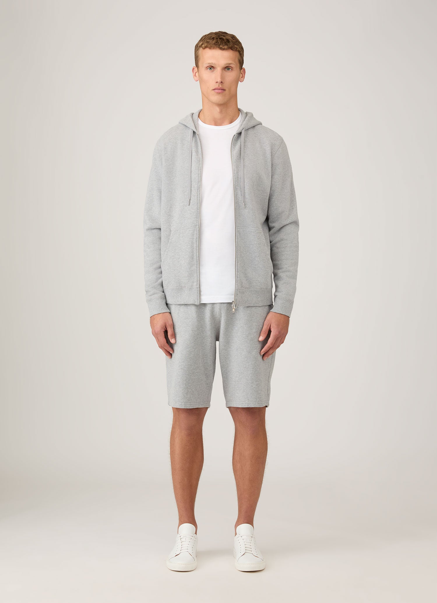 Men's Loopback Shorts in Grey Melange