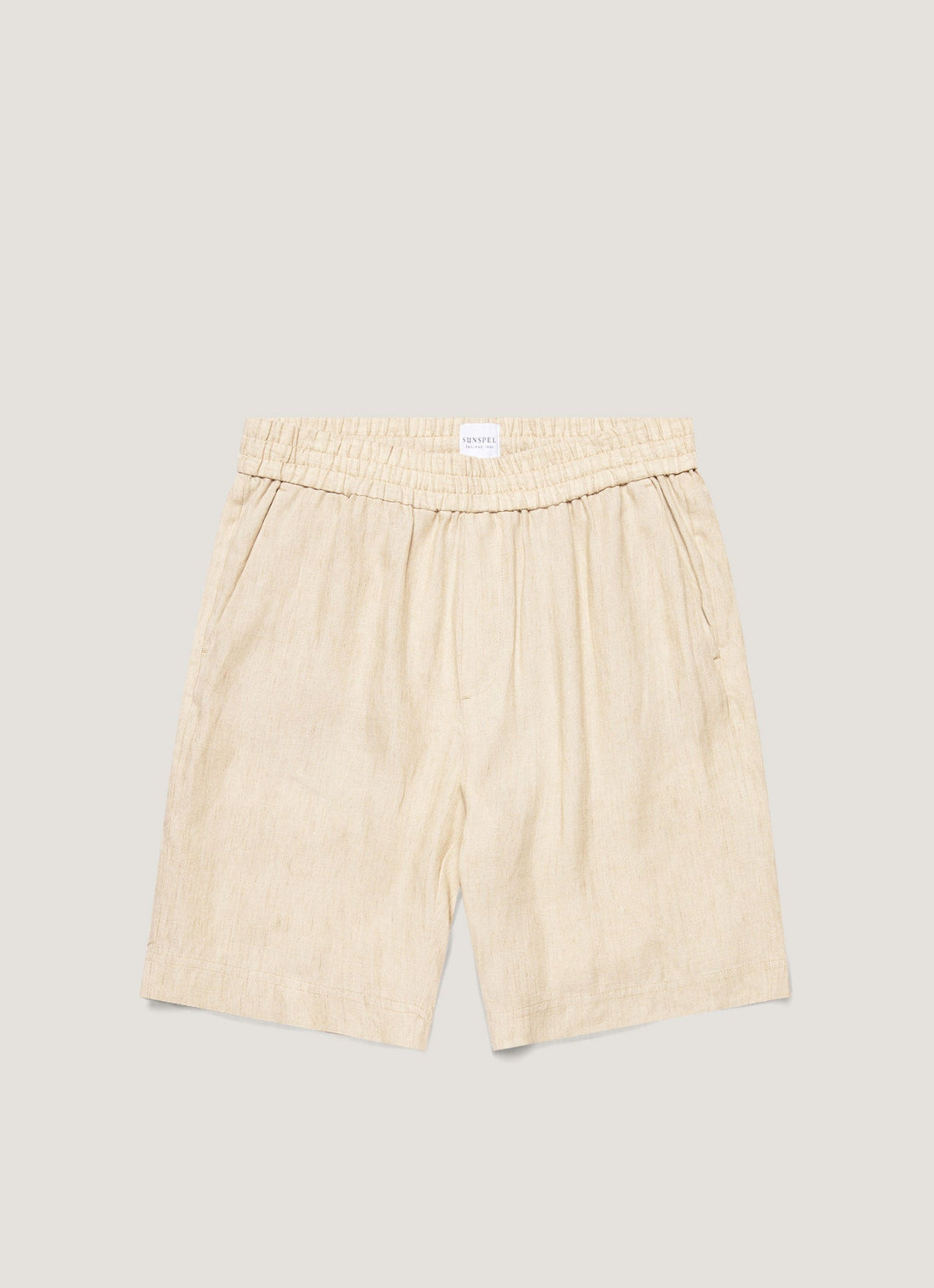 Men's Linen Drawstring Short in Light Sand