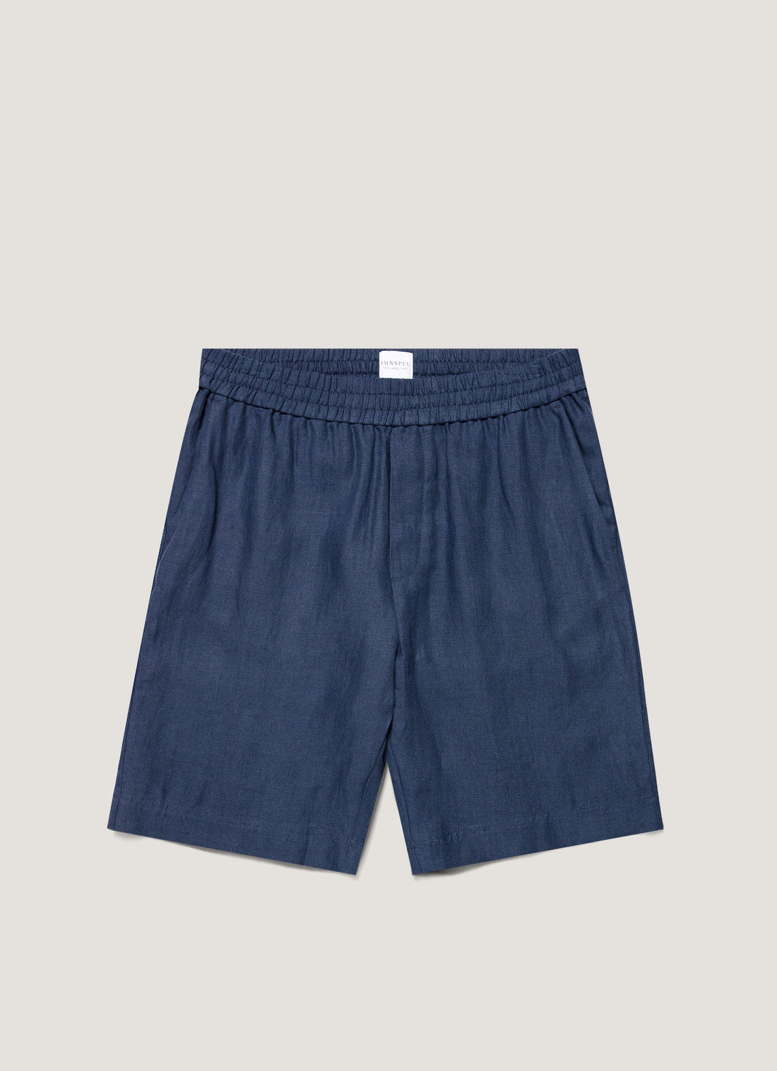 Men's Linen Drawstring Short in Light Navy