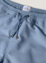 Men's Drawstring Swim Shorts in Vintage Blue