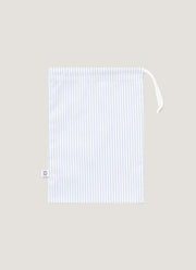 Men's Drawstring Swim Shorts in White/Cool Blue