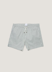 Men's Drawstring Swim Shorts in Dusk Green/White