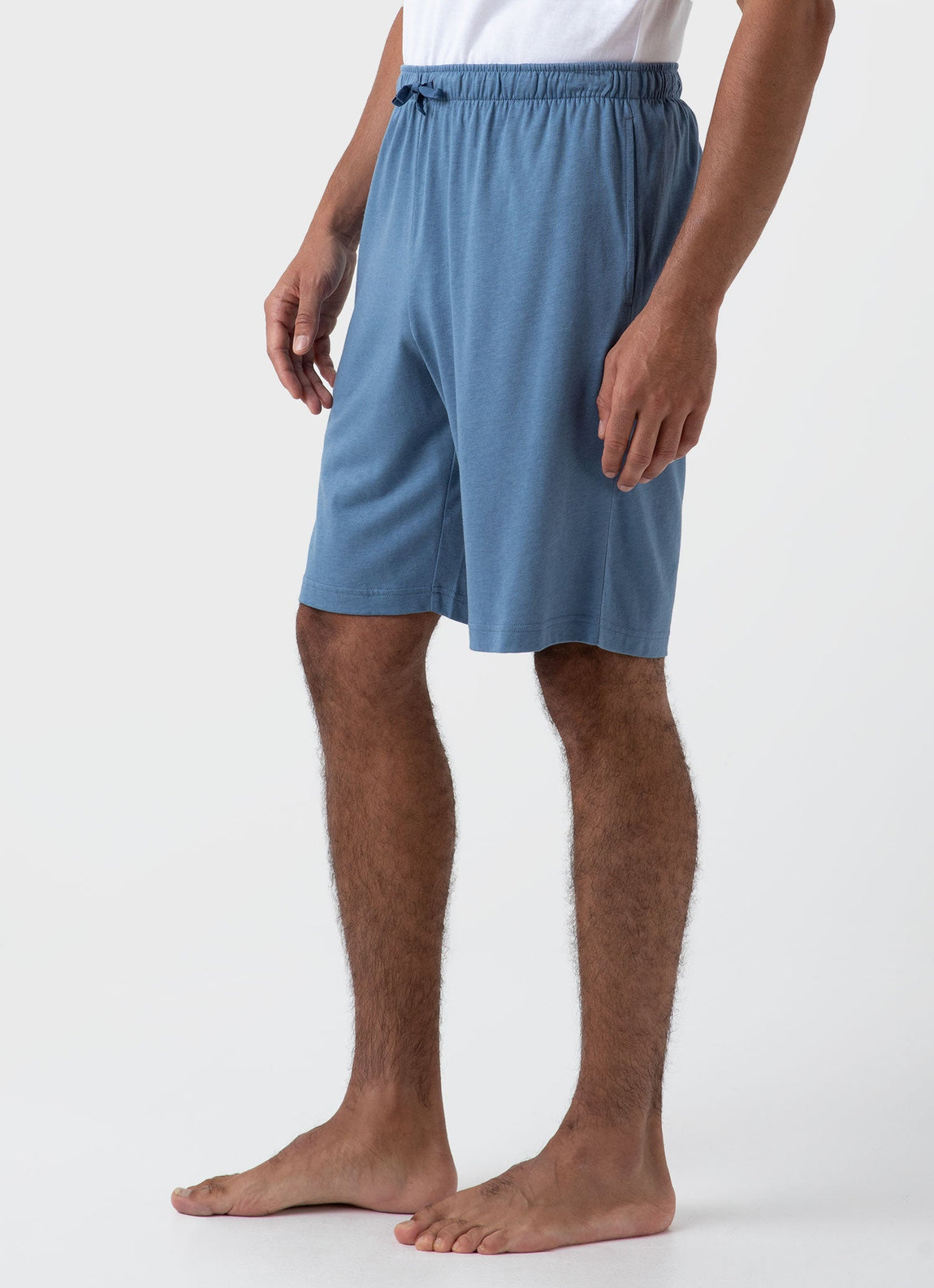 Men's Cotton Modal Lounge Short in Bluestone