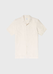 Men's Cotton Linen Shirt in Ecru