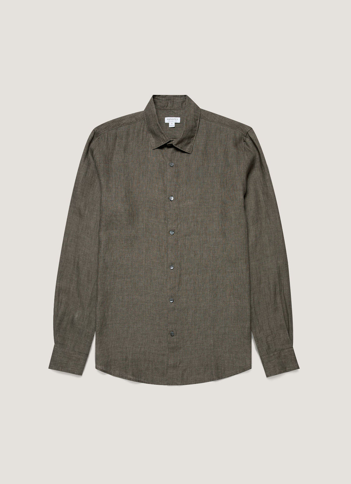 Men's Linen Shirt in Dusk Green