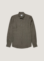 Men's Linen Shirt in Dusk Green