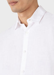 Men's Linen Shirt in White