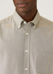 Men's Button Down Oxford Shirt in Light Khaki