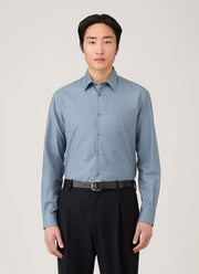 Men's Cotton Cashmere Shirt in Dark Blue