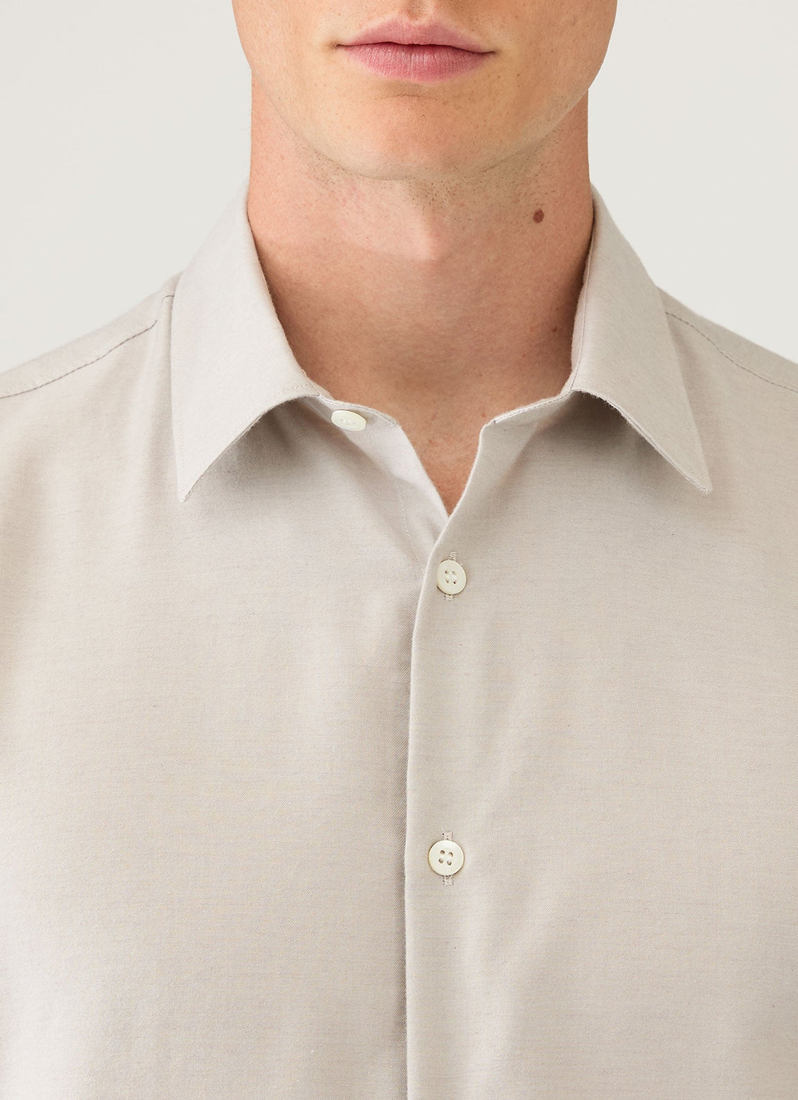 Men's Cotton Cashmere Shirt in Ash