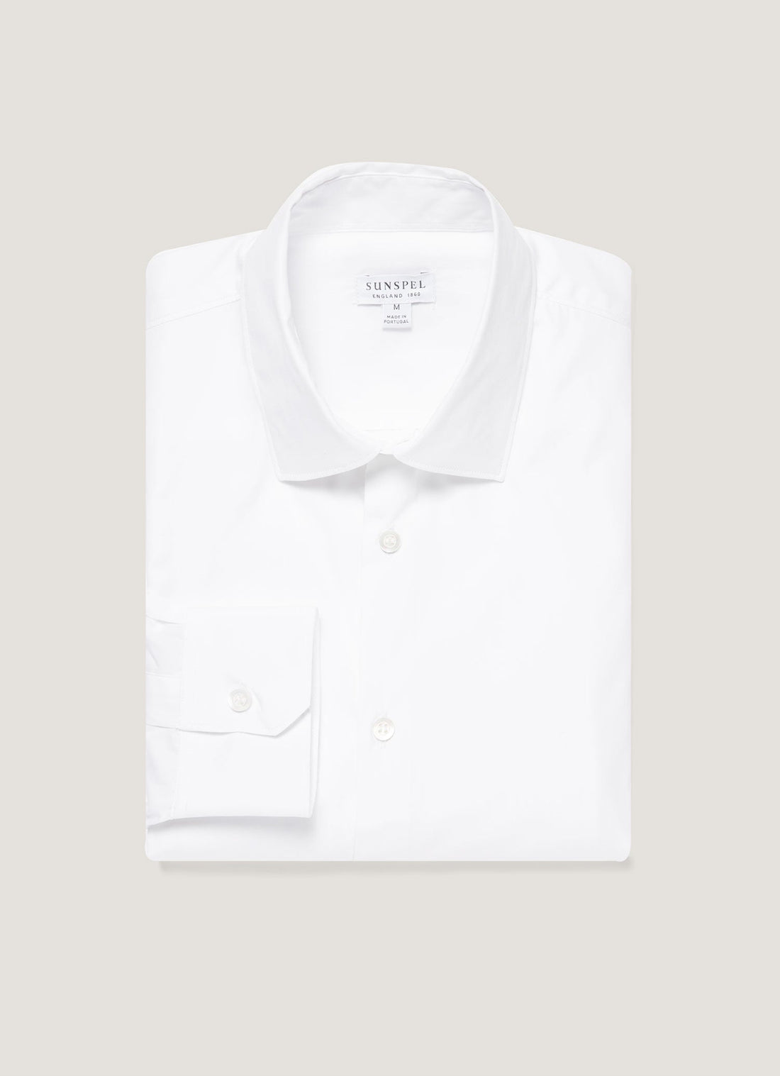 Men's Cotton Stretch Shirt in White