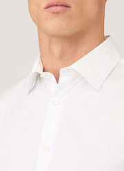 Men's Cotton Stretch Shirt in White