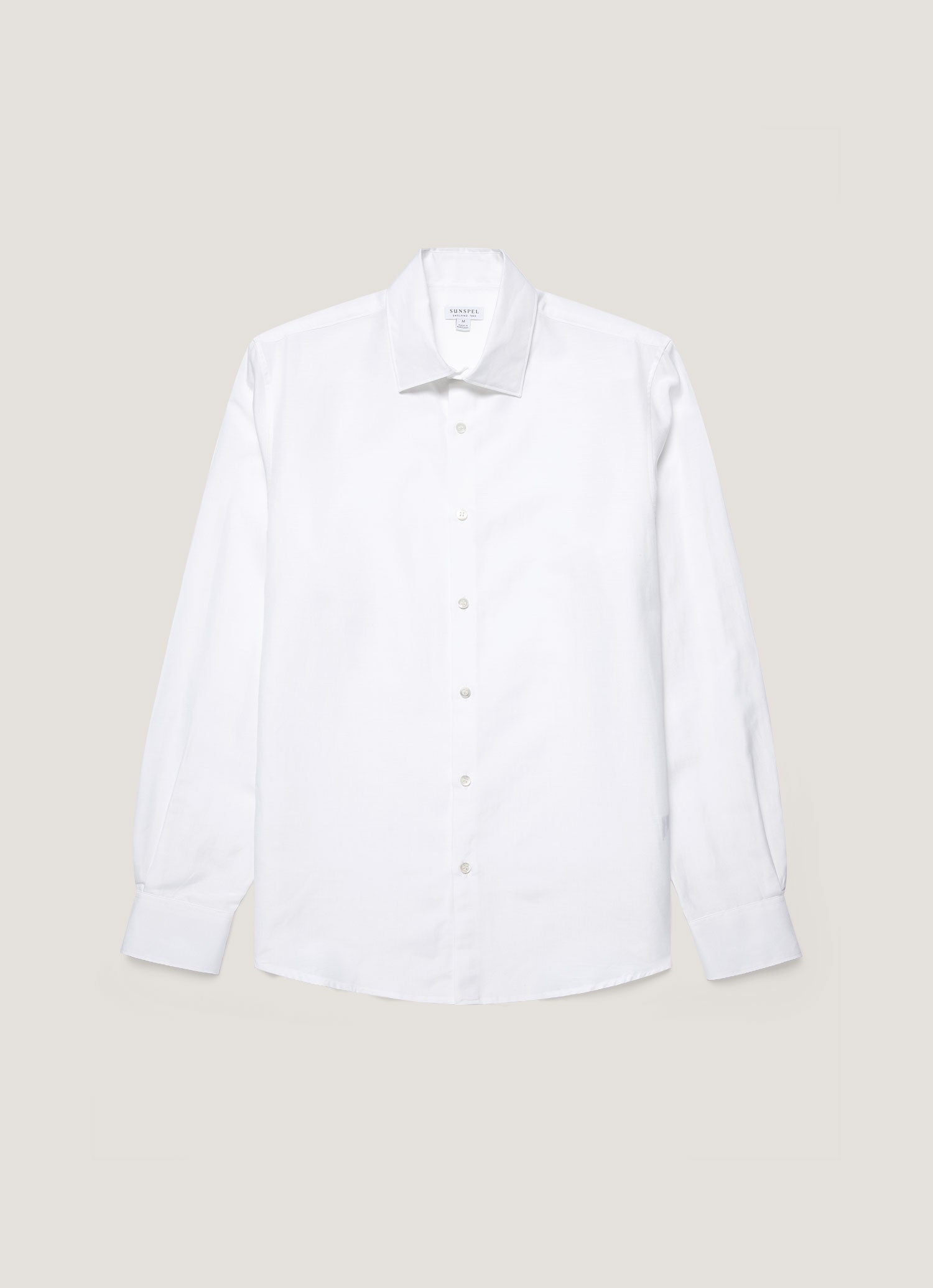 シーアイランドコットン リネン シャツ（White）| Sunspel