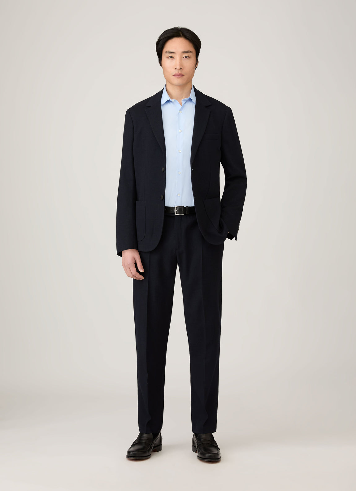 Men's Smart Poplin Shirt in Light Blue