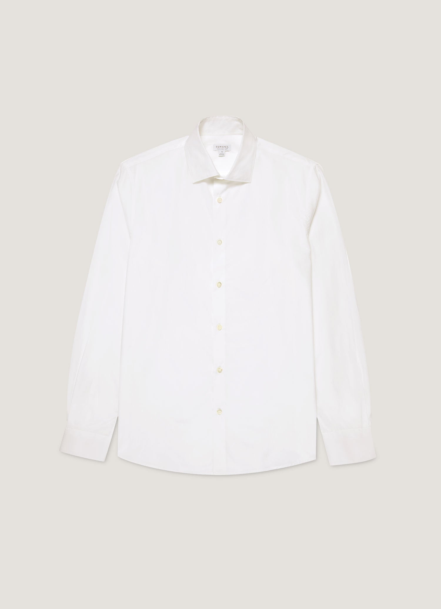 sunsea Johnny.d ホワイトシャツ カットアウェイカラー シャツ（White）| Sunspel