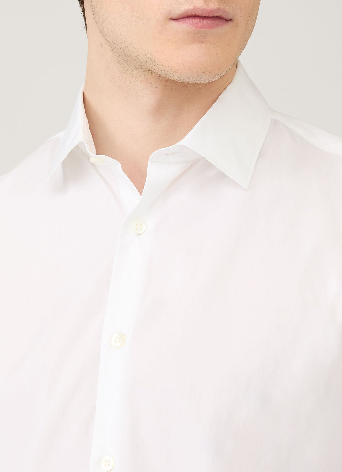 Men's Cutaway Collar Shirt in White