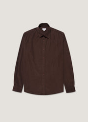 Men's Fine Cord Shirt in Truffle