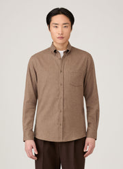 Men's Button Down Flannel Shirt in Cedar