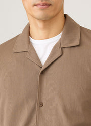 Men's Riviera Camp Collar Shirt in Dark Cedar