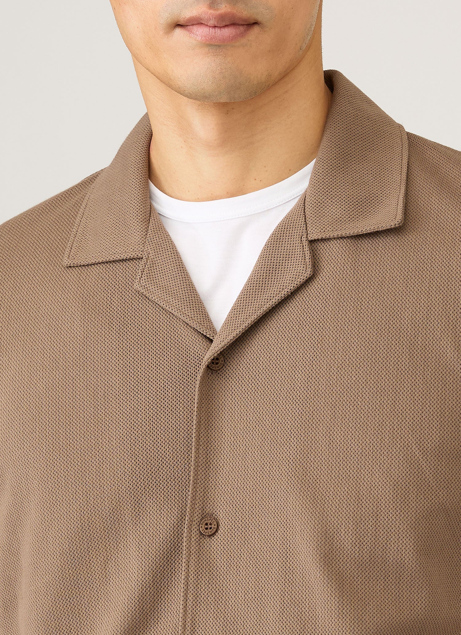 Men's Riviera Camp Collar Shirt in Dark Cedar