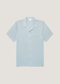 Men's Riviera Camp Collar Shirt in Stone Blue