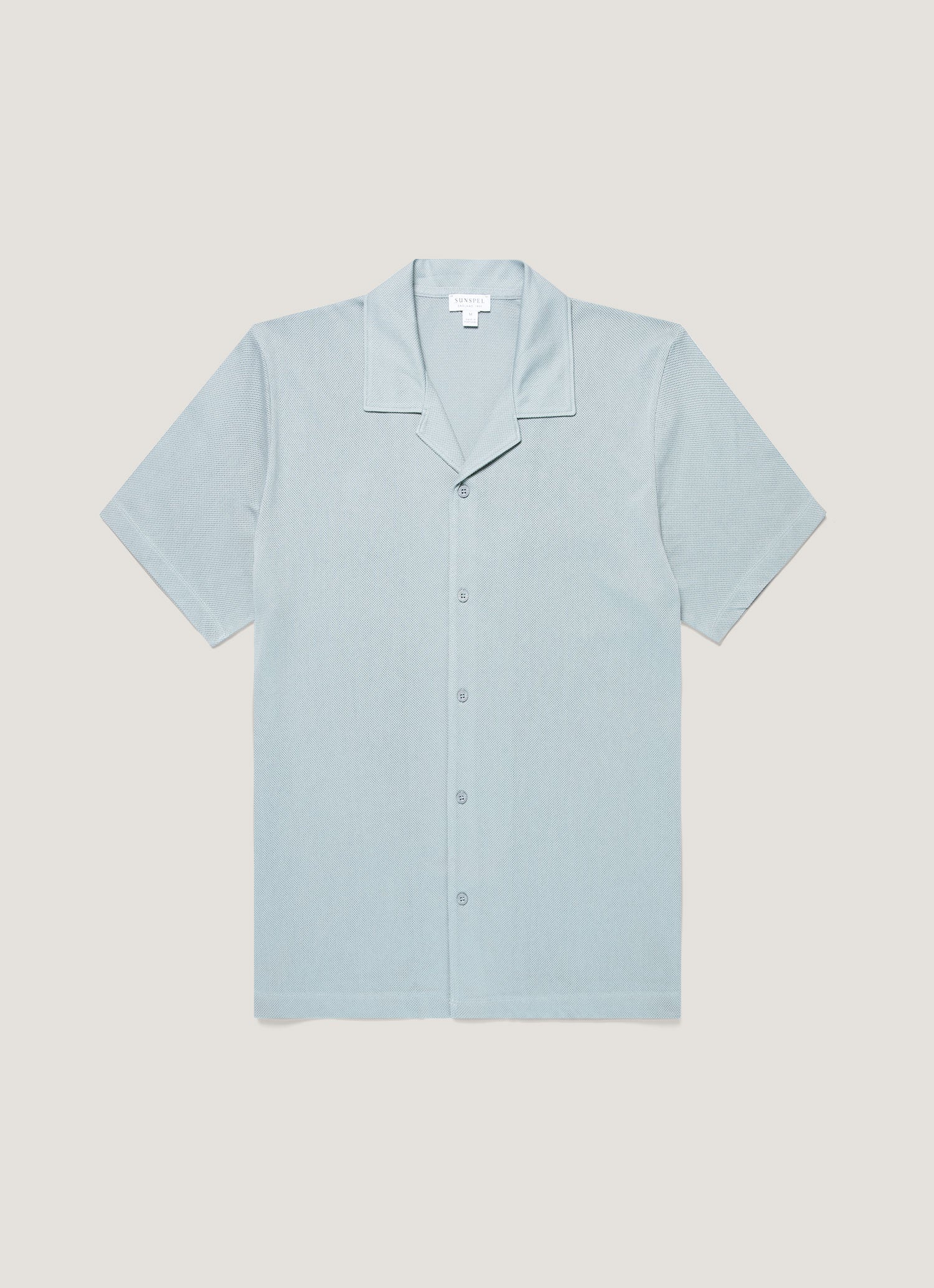 【美品】SUNSPEL ポロシャツ 白　リヴィエラ リヴィエラ キャンプカラー シャツ（White）| Sunspel