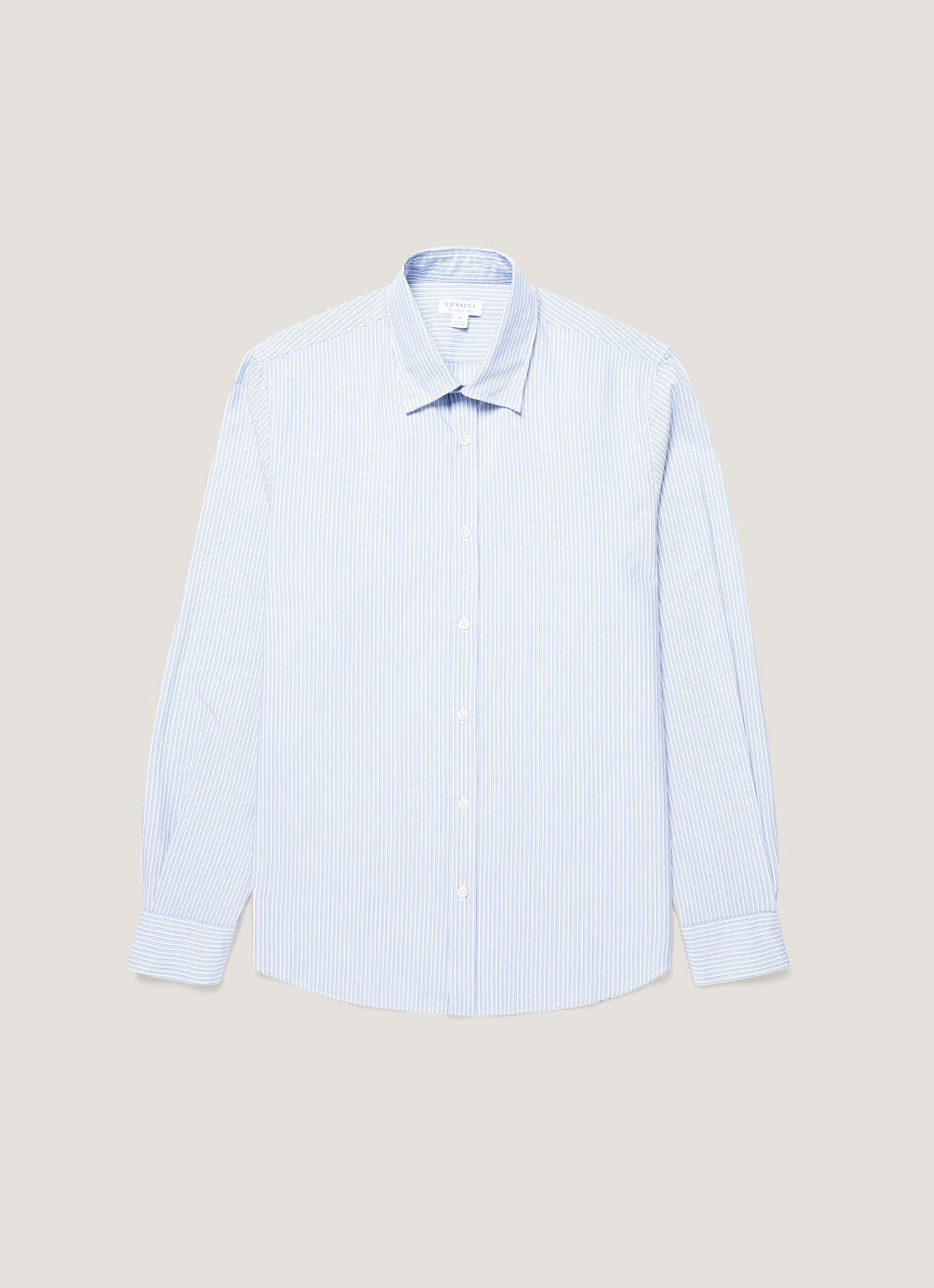 Men's Poplin Shirt in White/Blue/Navy
