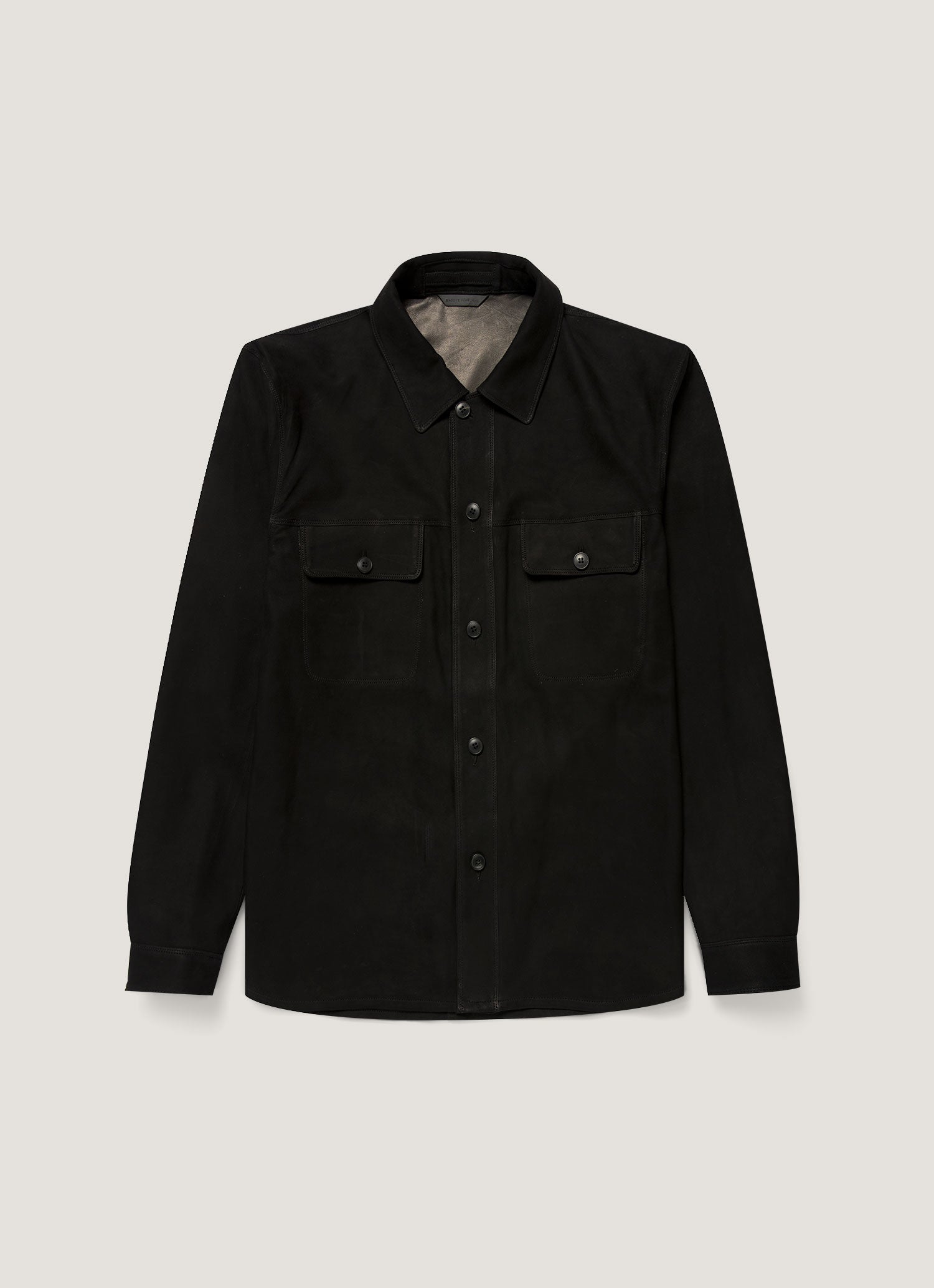 美品　bajra バジュラ シャツジャケット オーバーシャツ ブラック スエードオーバーシャツ（Black）| Sunspel
