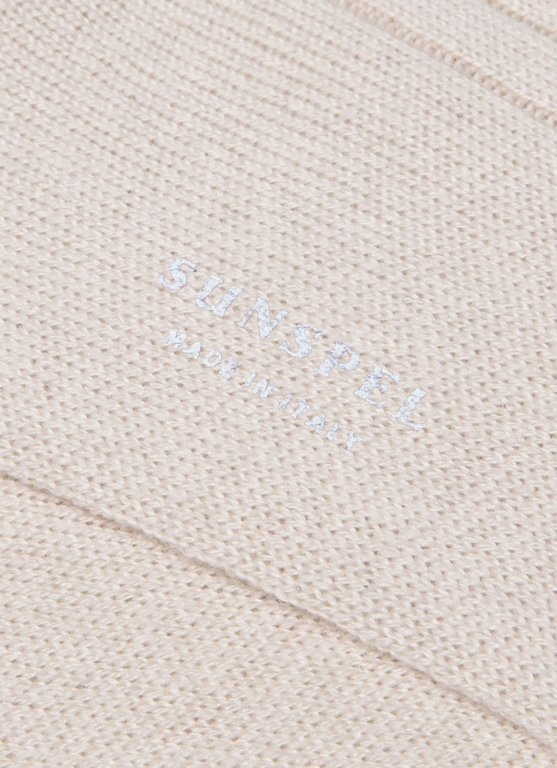 Men's Cashmere Ribbed Socks in Natural