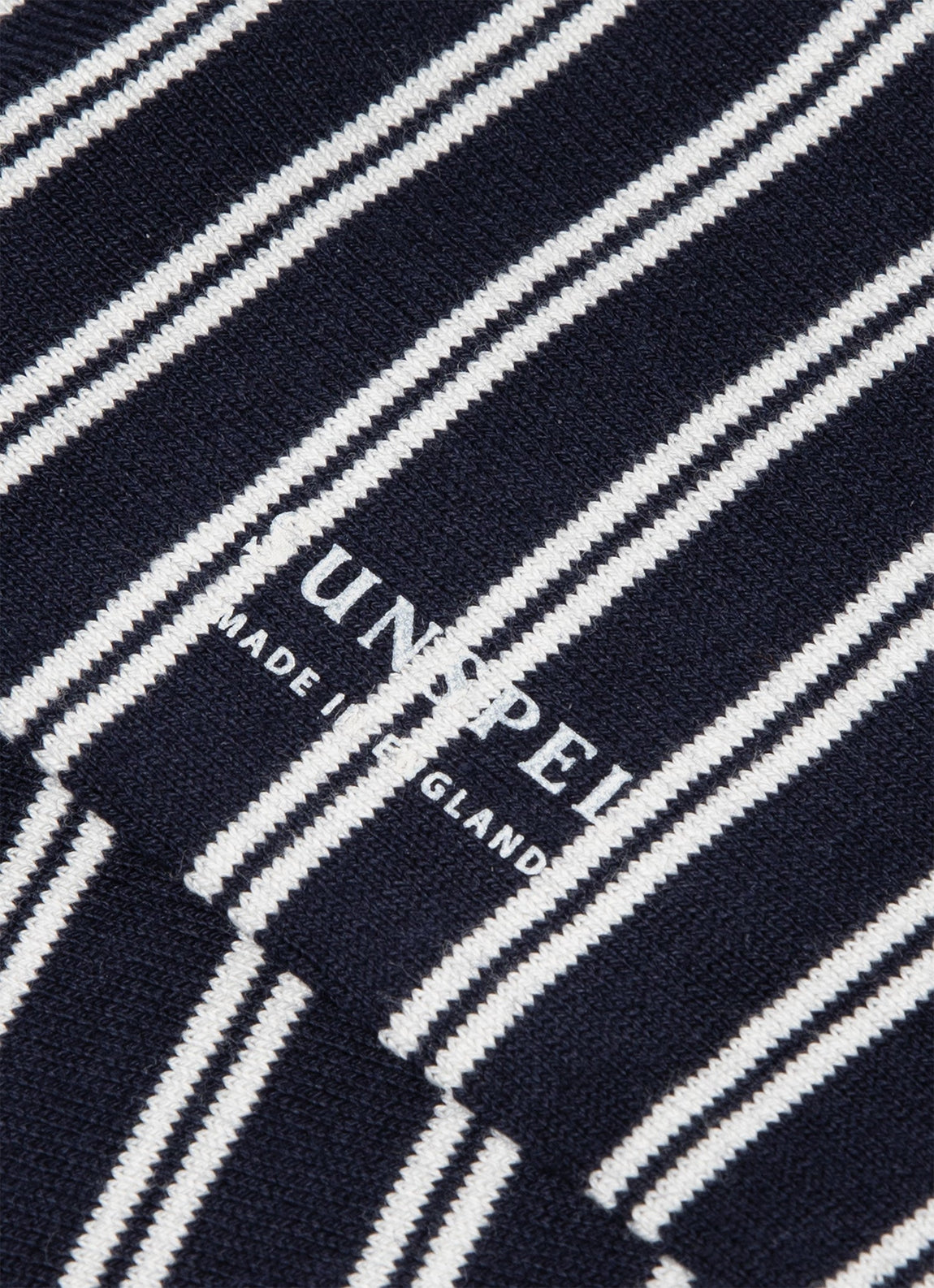 Men's Cotton Socks in Navy/Ecru