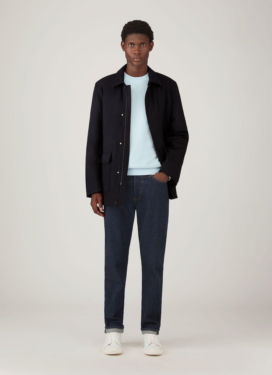 Men's Loopback Sweatshirt in Frost Blue