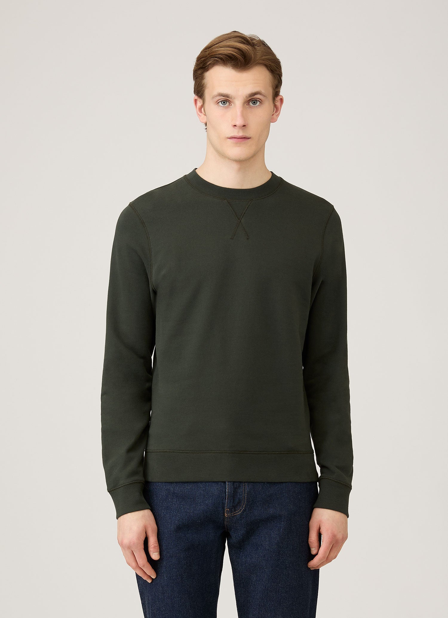 Men's Loopback Sweatshirt in Dark Green