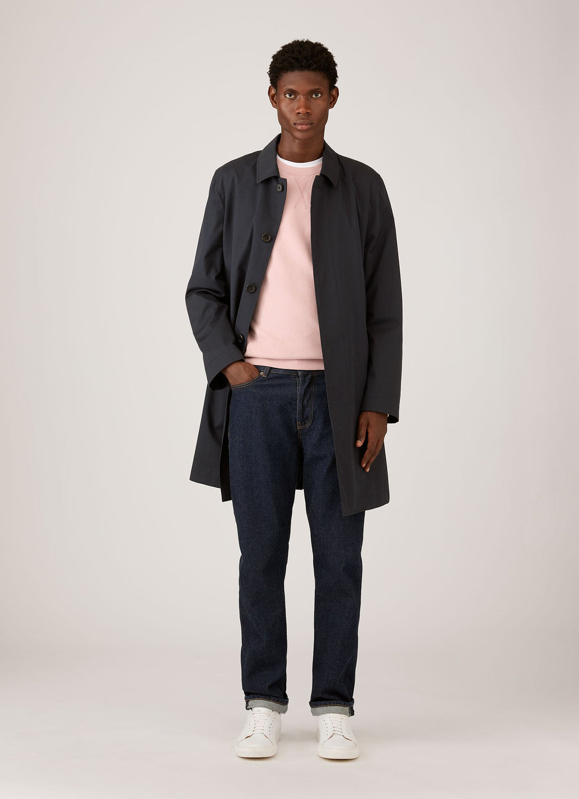 Men's Loopback Sweatshirt in Shell Pink