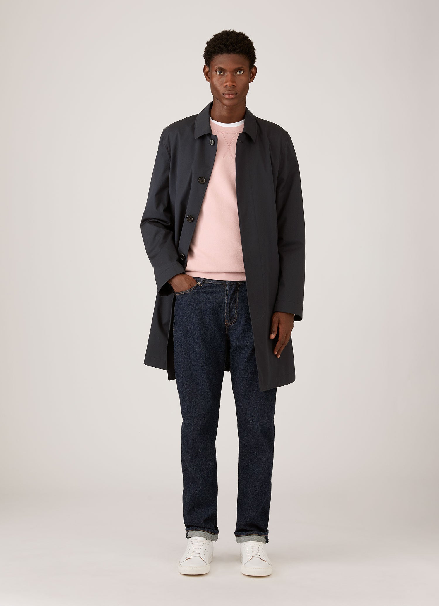 Men's Loopback Sweatshirt in Shell Pink