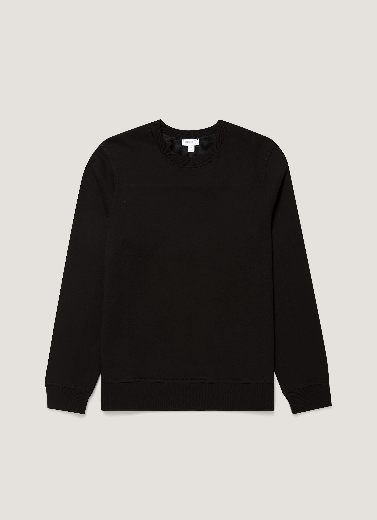 スーピマループバックスウェットシャツ（Black）| Sunspel