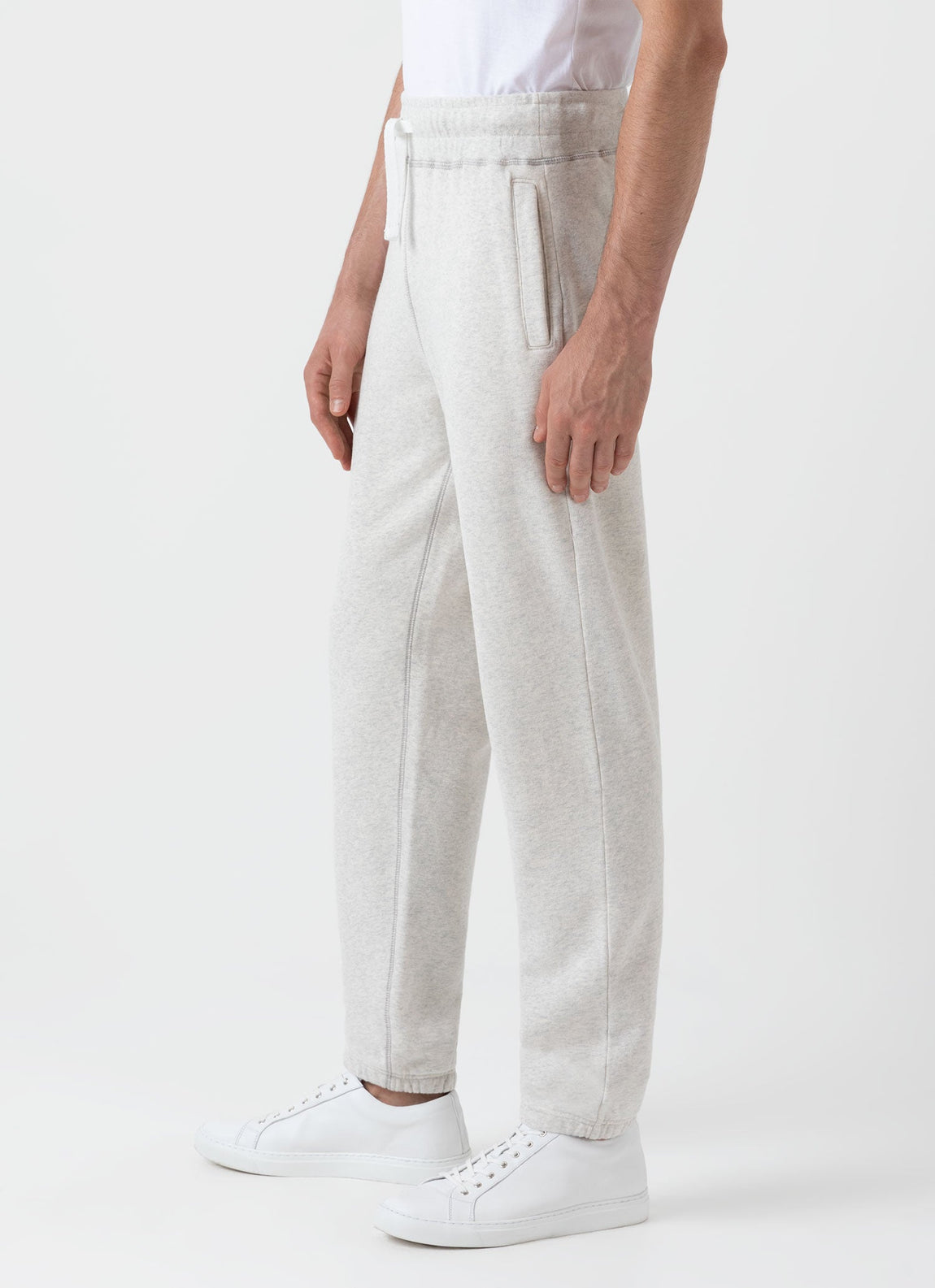 Men's Fleeceback Sweatpants in Archive White Melange