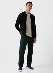 Men's Cotton Linen Drawstring Trouser in Seaweed