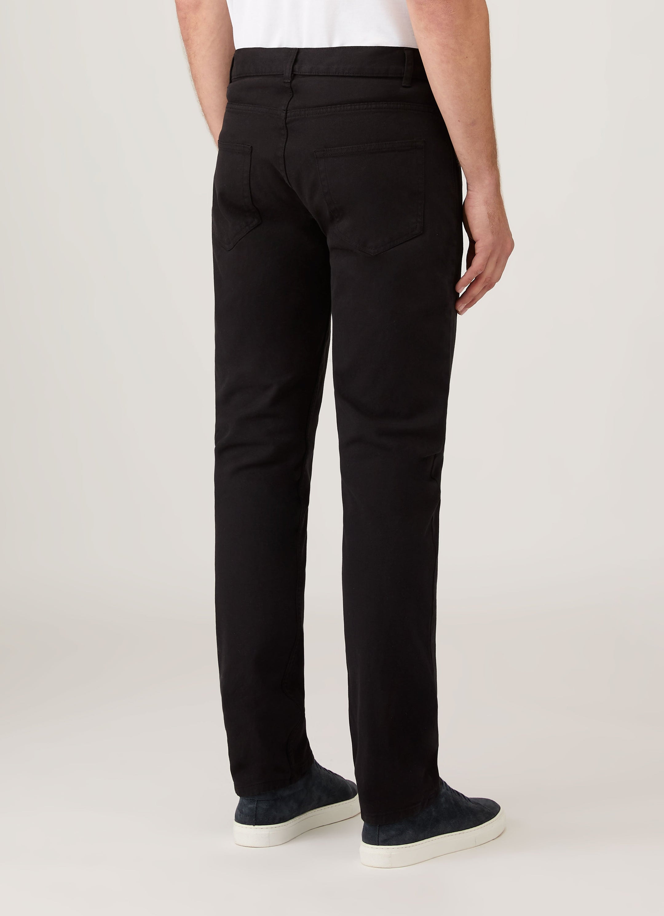 Men's Cotton Drill 5 Pocket Trouser in Black