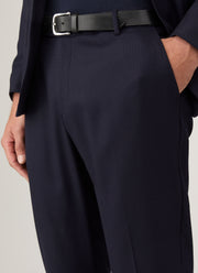 Men's Lightweight Travel Wool Trouser in Navy