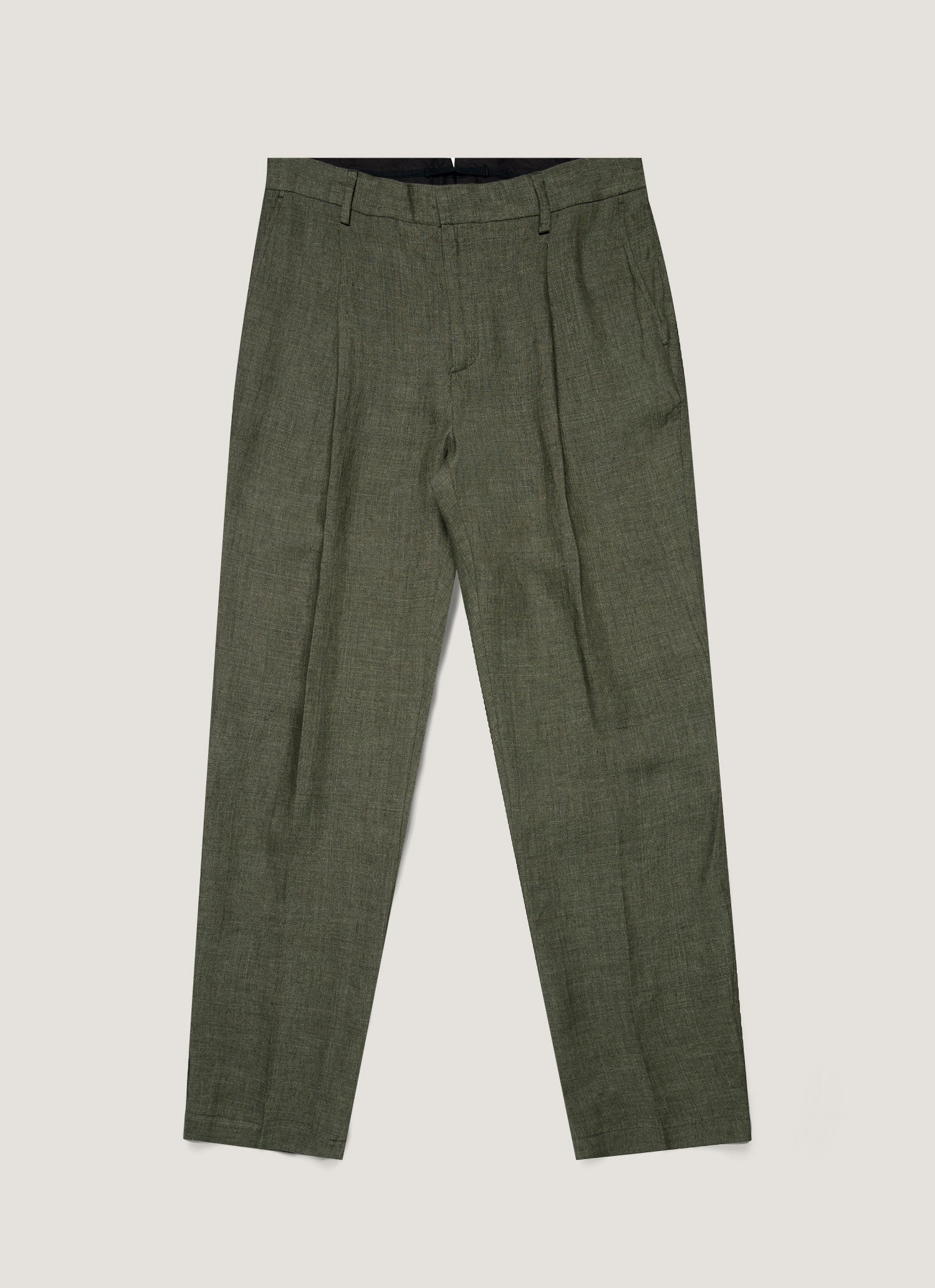 Men's Linen Two-Piece Suit in Hunter Green