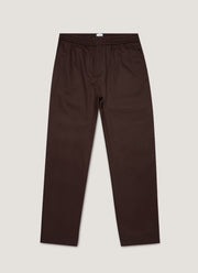 Men's Cotton Cashmere Drawstring Trouser in Truffle