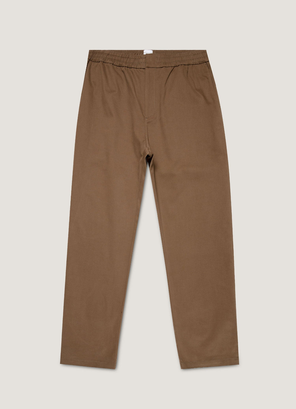 Men's Cotton Cashmere Drawstring Trouser in Dark Stone