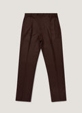 Men's Boiled Wool Trouser in Truffle