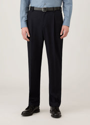 Men's Boiled Wool Trouser in Navy