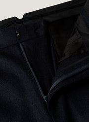 Men's Boiled Wool Two-Piece Suit in Navy