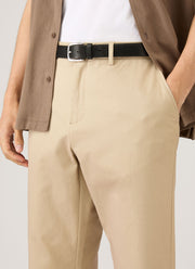 Men's Cotton Drill Trouser in Light Stone