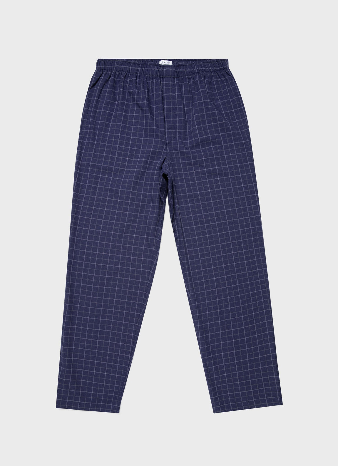 Men's Cotton Flannel Pyjama Trouser in Navy Check