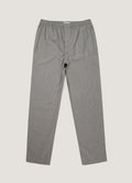 Men's Cotton Flannel Pyjama Trouser in Mid Grey Melange